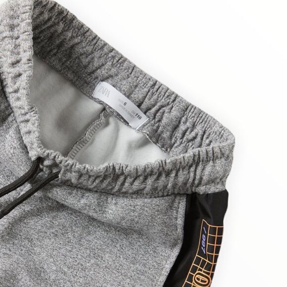 ZARA Kids | Gray | CONTRASTING SPORTY PANTS - Picture 4 of 7
